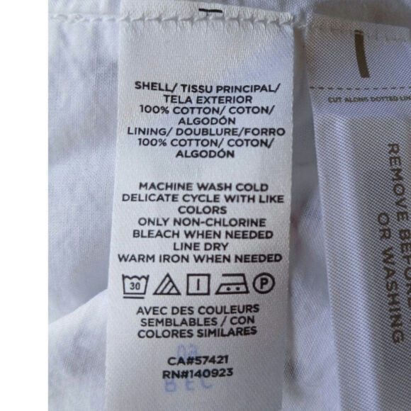 Nwt Loft faux wrap ruffle‎ sleeve dress cotton size 10 - Picture 6 of 7